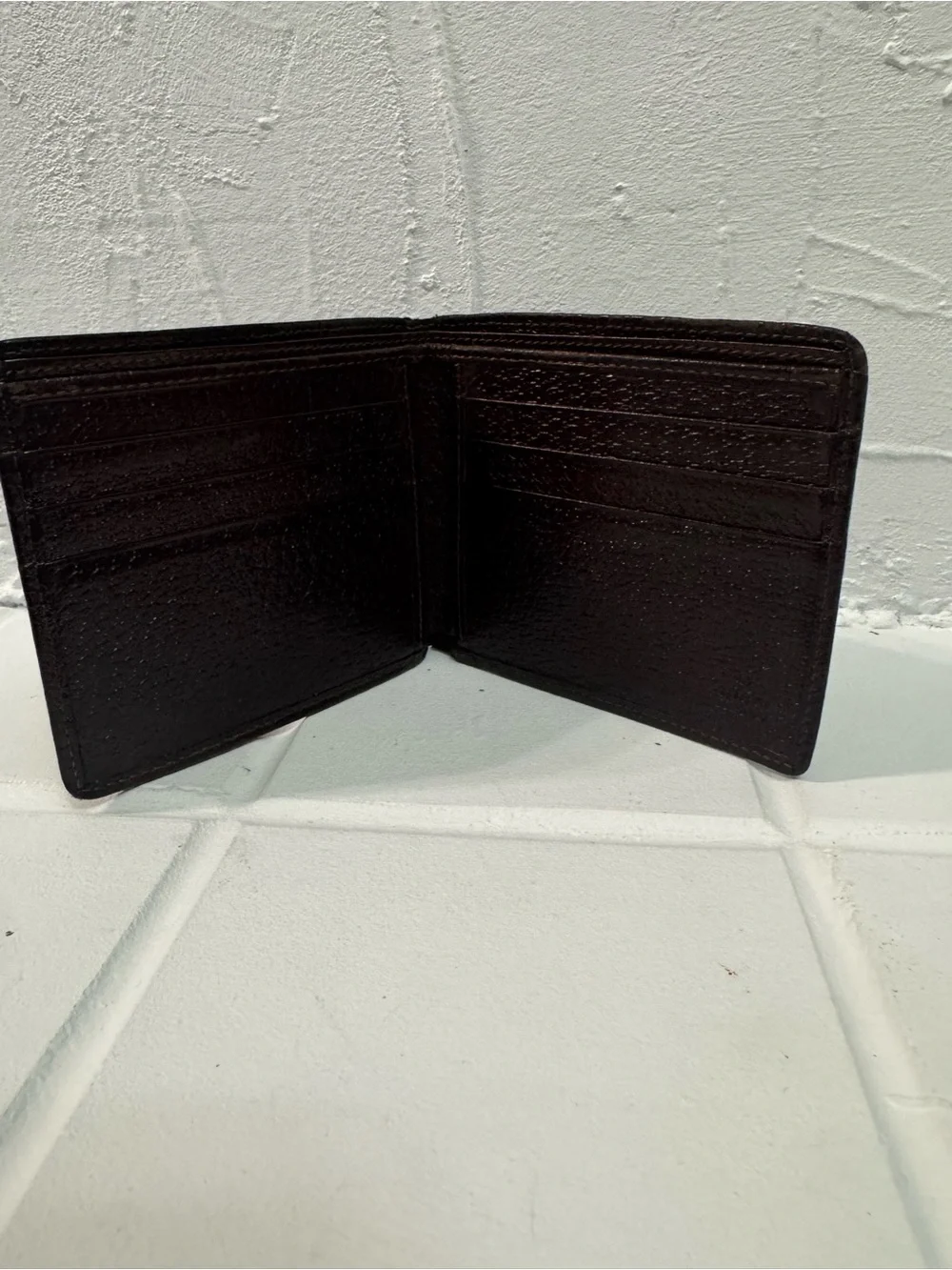 Gucci Brown Leather Sherry Line Bifold Wallet